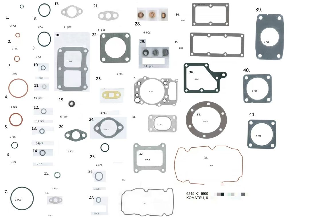 Komatsu 6D170-5 upper repair package 6245-k1-9900 , lower repair package  6245-k2-9900